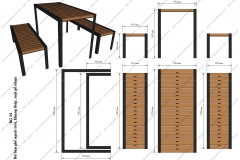 Bàn ghế gỗ ngoài trời, sang trọng, bền, đẹp