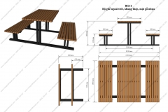 Bàn ghế gỗ ngoài trời, sang trọng, bền, đẹp