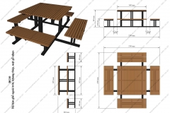 Bàn ghế gỗ ngoài trời, sang trọng, bền, đẹp