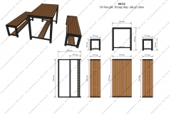 Bàn ghế gỗ ngoài trời, sang trọng, bền, đẹp