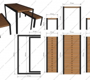 Bàn ghế gỗ ngoài trời, sang trọng, bền, đẹp