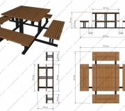 Bàn ghế gỗ ngoài trời, sang trọng, bền, đẹp