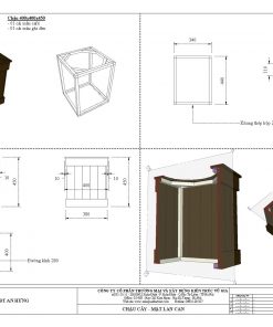 CHẬU HOA GỖ NHỰA 400x400x450