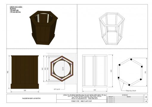 CHẬU HOA GỖ NHỰA D450x450