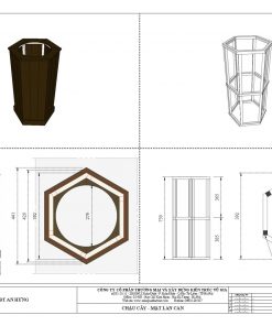 CHẬU HOA GỖ NHỰA D450x750