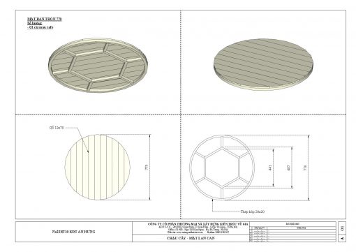 Gỗ mặt tròn D770